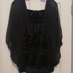Black babydoll top